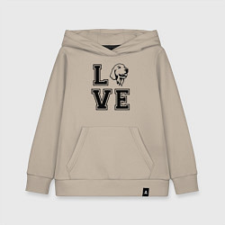 Толстовка детская хлопковая Лабрадор, цвет: миндальный