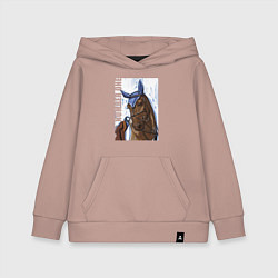 Толстовка детская хлопковая Number one, цвет: пыльно-розовый