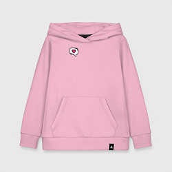 Толстовка детская хлопковая Сердце, цвет: светло-розовый