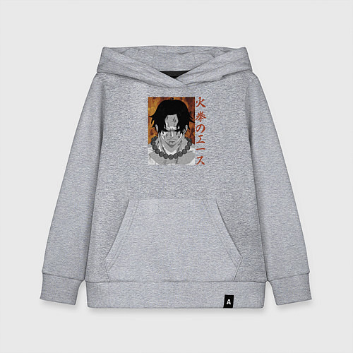 Детская толстовка-худи Портгас Д Эйс / Меланж – фото 1