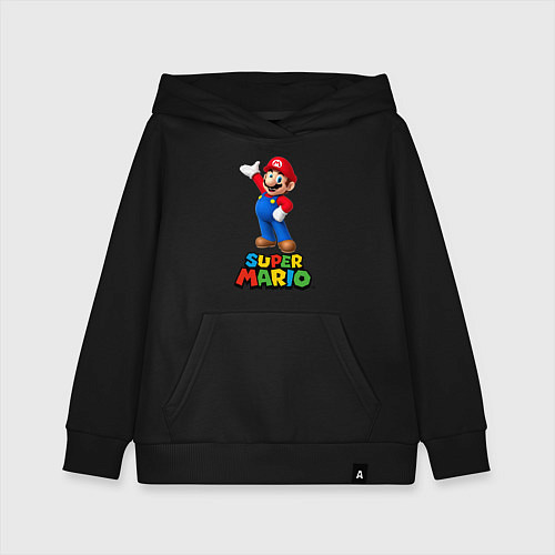 Детская толстовка-худи Super Mario / Черный – фото 1