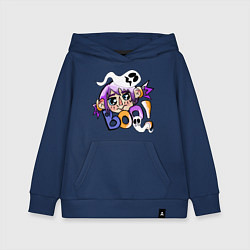 Толстовка детская хлопковая Boo!, цвет: тёмно-синий