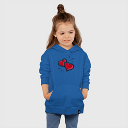 Толстовка детская хлопковая Hearts, цвет: синий — фото 2