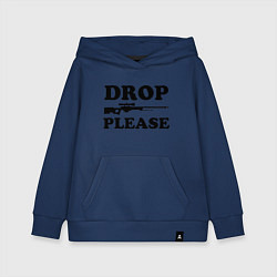 Толстовка детская хлопковая Drop Please, цвет: тёмно-синий