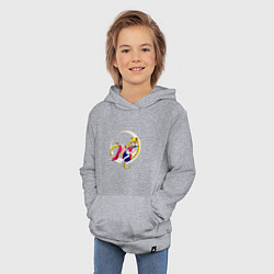 Толстовка детская хлопковая Sailor Moon, цвет: меланж — фото 2