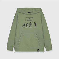 Толстовка детская хлопковая CS GO спина Z, цвет: авокадо