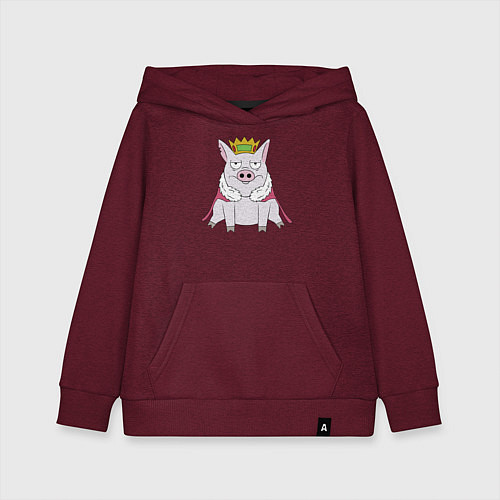 Детская толстовка-худи Король / Меланж-бордовый – фото 1