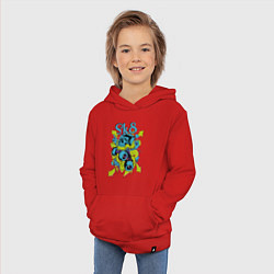Толстовка детская хлопковая Граффити Череп, цвет: красный — фото 2