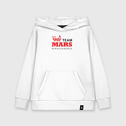 Толстовка детская хлопковая TEAM MARS Perseverance, цвет: белый