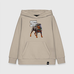 Детская толстовка-худи ЧОП - ротвейлер из GTA 5