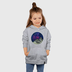 Толстовка детская хлопковая Космические горы, цвет: меланж — фото 2