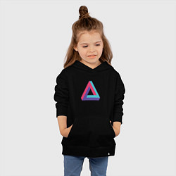 Толстовка детская хлопковая Retrowave Infinite Triangle, цвет: черный — фото 2