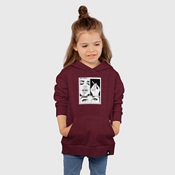 Толстовка детская хлопковая Lanas tragedy, цвет: меланж-бордовый — фото 2