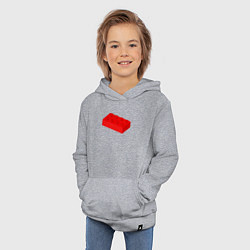 Толстовка детская хлопковая Красный кирпич, цвет: меланж — фото 2