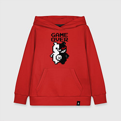 Толстовка детская хлопковая MONOKUMA GAME OVER, цвет: красный