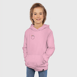 Толстовка детская хлопковая Дарк соулс карман, цвет: светло-розовый — фото 2