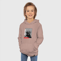 Толстовка детская хлопковая ТОКИЙСКИЙ ГУЛЬ, цвет: пыльно-розовый — фото 2