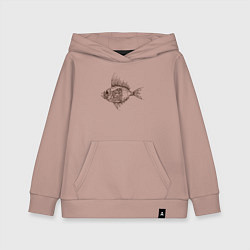 Детская толстовка-худи Стимпанк Рыба Steampunk Fish Z