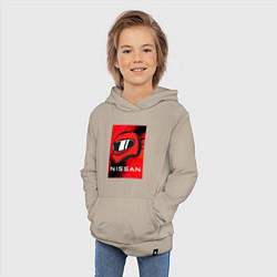 Толстовка детская хлопковая Nissan - Paint, цвет: миндальный — фото 2