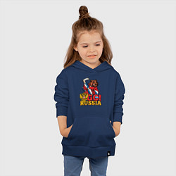 Толстовка детская хлопковая Хоккей Вперед Россия, цвет: тёмно-синий — фото 2