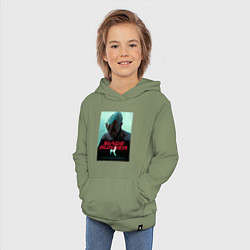Толстовка детская хлопковая Слезы в дожде Blade Runner, цвет: авокадо — фото 2