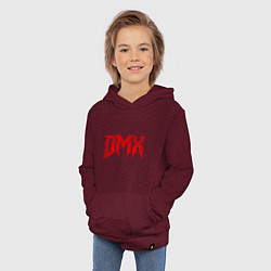 Толстовка детская хлопковая Рэпер DMX логотип logo, цвет: меланж-бордовый — фото 2