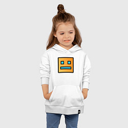 Толстовка детская хлопковая Geometry Dash, цвет: белый — фото 2