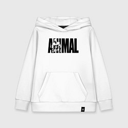 Толстовка детская хлопковая ANIMAL ЭНИМАЛ, цвет: белый