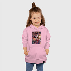 Толстовка детская хлопковая Tartaglia fan art, цвет: светло-розовый — фото 2