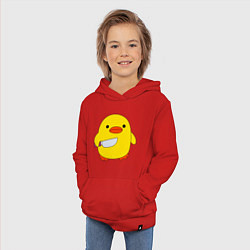 Толстовка детская хлопковая УТКА С НОЖОМ КРУГЛЯШ, цвет: красный — фото 2