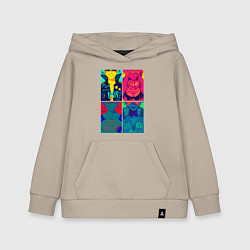 Толстовка детская хлопковая Gurren Lagann posters, цвет: миндальный