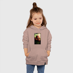 Толстовка детская хлопковая Дракоша, цвет: пыльно-розовый — фото 2