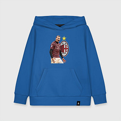Толстовка детская хлопковая Zlatan Ibrahimovic Milan Italy, цвет: синий