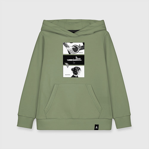 Детская толстовка-худи Endure and survive / Авокадо – фото 1