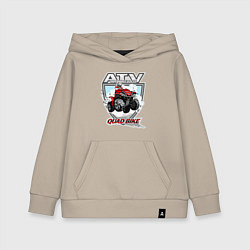 Толстовка детская хлопковая Квадроцикл, цвет: миндальный