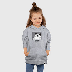 Толстовка детская хлопковая Кот Чего?, цвет: меланж — фото 2