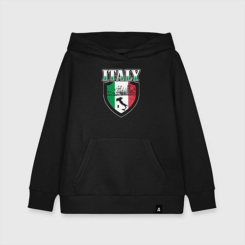 Детская толстовка-худи Italy Shield / Черный – фото 1