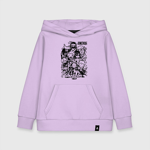 Детская толстовка-худи Персонажи Ван-Пис Большой куш / Лаванда – фото 1