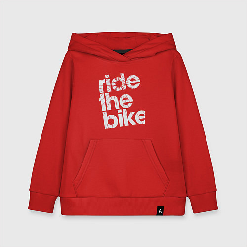 Детская толстовка-худи Ride the bike / Красный – фото 1