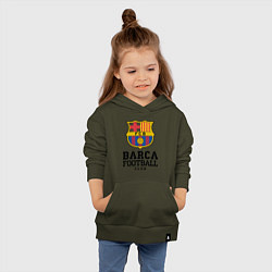 Толстовка детская хлопковая Barcelona Football Club, цвет: хаки — фото 2
