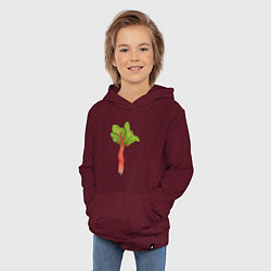 Толстовка детская хлопковая Ревень, цвет: меланж-бордовый — фото 2
