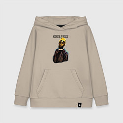 Толстовка детская хлопковая Hip Hop Hussle, цвет: миндальный