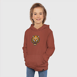 Толстовка детская хлопковая Cool Tiger, цвет: кирпичный — фото 2