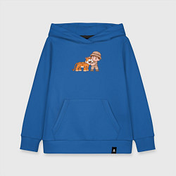 Толстовка детская хлопковая Tiger Friend, цвет: синий