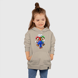 Толстовка детская хлопковая Mario Bros, цвет: миндальный — фото 2
