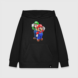 Толстовка детская хлопковая Mario Bros, цвет: черный