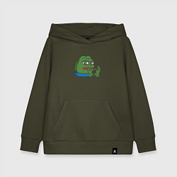 Толстовка детская хлопковая Pepe love пепе лов, цвет: хаки