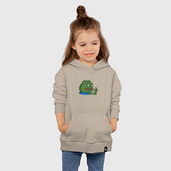 Толстовка детская хлопковая Pepe love пепе лов, цвет: миндальный — фото 2