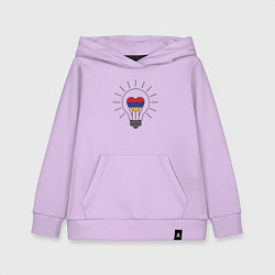Толстовка детская хлопковая Армения - Лампочка, цвет: лаванда