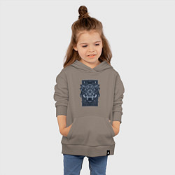 Толстовка детская хлопковая Gothic Wolf, цвет: утренний латте — фото 2